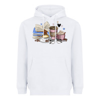 White coffee and books Heavyweight Hoodie - MaliasSmallBusiness