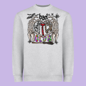 Bad Witch Club Heavyweight Sweatshirt Designed By Cowhidedigitalart