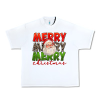 White Merry Christmas Santa Urban Heavy Tee - FaDigitalArtStudio