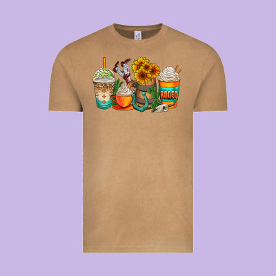 Rodeo Coffee Cups Vintage Tee Designed By Adodesignshop
