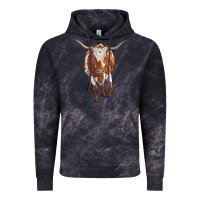 Cloud Black longhorn cow Vintage Hoodie - RanaPortraitStore