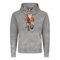 Cloud Rock longhorn cow Vintage Hoodie - RanaPortraitStore