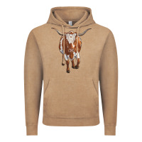 Vintage Coffee longhorn cow Vintage Hoodie - RanaPortraitStore