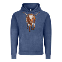 Vintage Denim longhorn cow Vintage Hoodie - RanaPortraitStore
