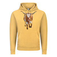 Vintage Mustard longhorn cow Vintage Hoodie - RanaPortraitStore