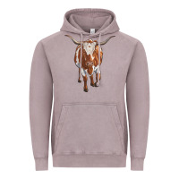 Vintage Zinc longhorn cow Vintage Hoodie - RanaPortraitStore