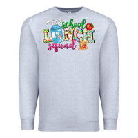 Heather Grey school lunch squad Premium Sweatshirt - NancyCooperArtShop