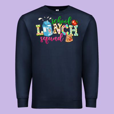 School Lunch Squad Premium Sweatshirt Designed By Nancycooperartshop