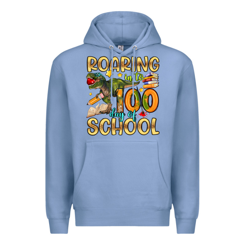 Roaring In To 100 Day Of School Premium Hoodie by Artiststas | Teevron