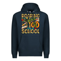 Navy roaring in to 100 day of school Premium Hoodie - Artiststas