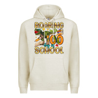 Oatmeal Heather roaring in to 100 day of school Premium Hoodie - Artiststas