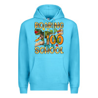 Ocean Blue roaring in to 100 day of school Premium Hoodie - Artiststas