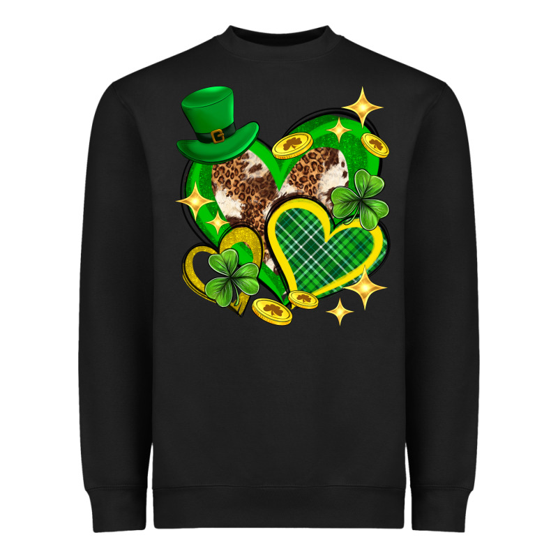St. Patrick's Day Lucky Heart Heavyweight Sweatshirt by Neo Western | Teevron