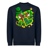 Navy St. Patrick's Day lucky heart Heavyweight Sweatshirt - Neo Western