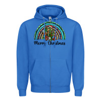 True Royal merry christmas cactus rainbow Zipper Hoodie - BarkalooDesign