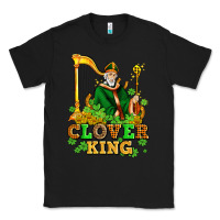 Black st patricks clover king  with shamrocks Classic Tee - AdoDesignShop