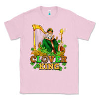Bubblegum Pink st patricks clover king  with shamrocks Classic Tee - AdoDesignShop