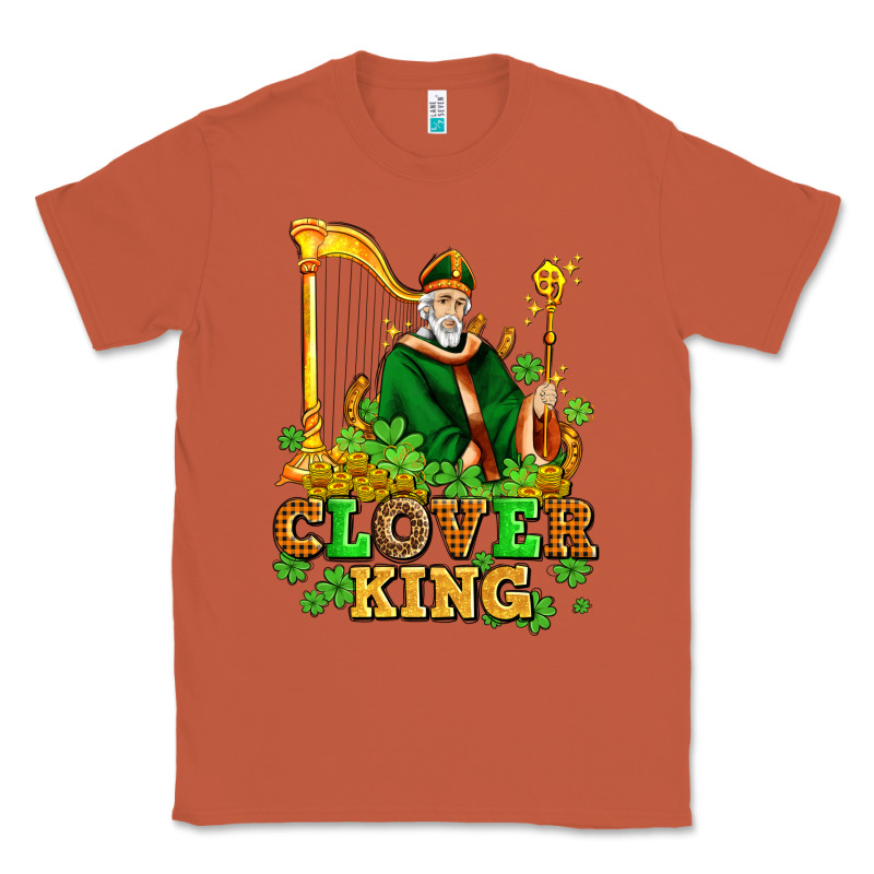 St Patricks Clover King  With Shamrocks Classic Tee by AdoDesignShop | Teevron