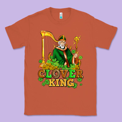 St Patricks Clover King  With Shamrocks Classic Tee Designed By Adodesignshop