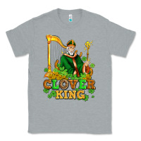 Heather Grey st patricks clover king  with shamrocks Classic Tee - AdoDesignShop