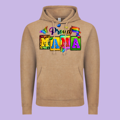 Proud Mama Vintage Hoodie Designed By Zillion Design Studio