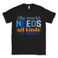 Black The world needs all kinds of minds Classic Tee - CowhideDigitalArt