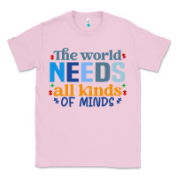 Bubblegum Pink The world needs all kinds of minds Classic Tee - CowhideDigitalArt