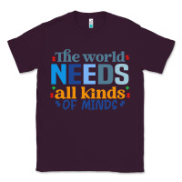 Plum The world needs all kinds of minds Classic Tee - CowhideDigitalArt