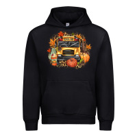 Foreset Green Fall School Bus Urban Hoodie - texasbilliewilder