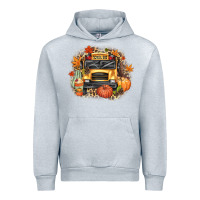 Heather Grey Fall School Bus Urban Hoodie - texasbilliewilder