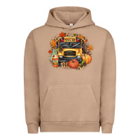 Pigment Burro Fall School Bus Urban Hoodie - texasbilliewilder