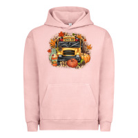 Pigment Salmon Fall School Bus Urban Hoodie - texasbilliewilder