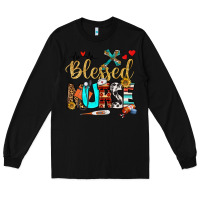 Black blessed nurse Long Sleeve Tee - BundleAndBundleShop