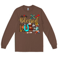 Chestnut blessed nurse Long Sleeve Tee - BundleAndBundleShop