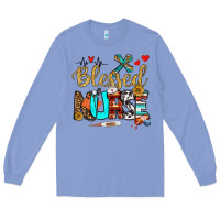 Colony Blue blessed nurse Long Sleeve Tee - BundleAndBundleShop