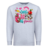 Heather Grey little miss sixth grade Premium Sweatshirt - NancyCooperArtShop