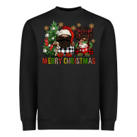 Black merry christmas buffalo afro gnomies Heavyweight Sweatshirt - FaDigitalArtStudio