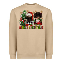Mushroom merry christmas buffalo afro gnomies Heavyweight Sweatshirt - FaDigitalArtStudio