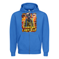 True Royal First In last Out Firefighter Zipper Hoodie - LillyAllenDesigns