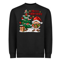 Black merry christmas gnomes Heavyweight Sweatshirt - FaDigitalArtStudio