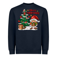 Navy merry christmas gnomes Heavyweight Sweatshirt - FaDigitalArtStudio