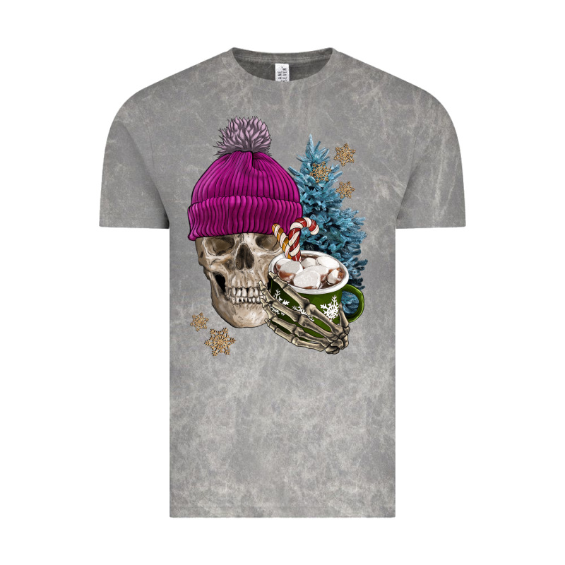 Winter Skeleton Skull Vintage Tee by FaDigitalArtStudio | Teevron