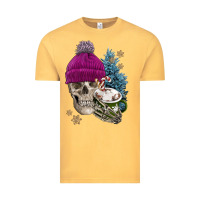 Vintage Mustard winter skeleton skull Vintage Tee - FaDigitalArtStudio