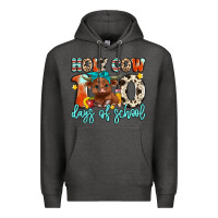 Charcoal Heather holy cow 100 days of school Premium Hoodie - Artiststas