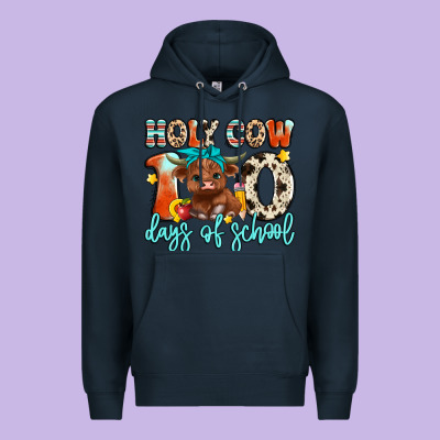 Holy Cow 100 Days Of School Premium Hoodie Designed By Artiststas