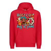 Red holy cow 100 days of school Premium Hoodie - Artiststas