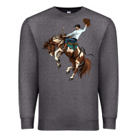 Charcoal Heather american paint horse rodeo cowboy Premium Sweatshirt - MaliasSmallBusiness