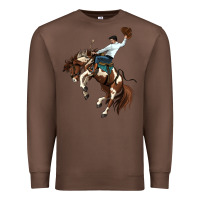 Chestnut american paint horse rodeo cowboy Premium Sweatshirt - MaliasSmallBusiness