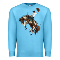 Ocean Blue american paint horse rodeo cowboy Premium Sweatshirt - MaliasSmallBusiness