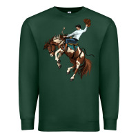 Sports Green american paint horse rodeo cowboy Premium Sweatshirt - MaliasSmallBusiness